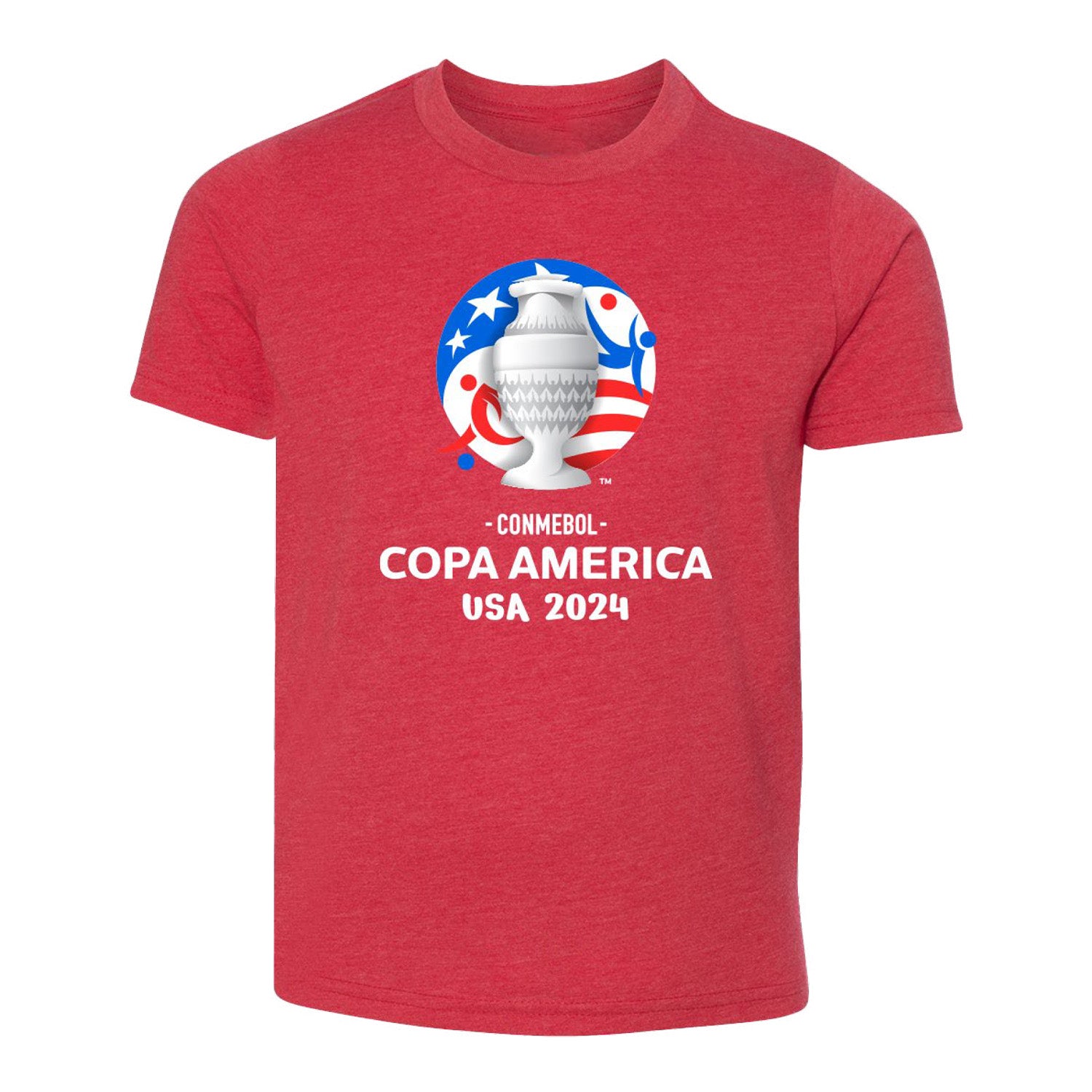 Copa America Logo Red Youth T-Shirt - Front View